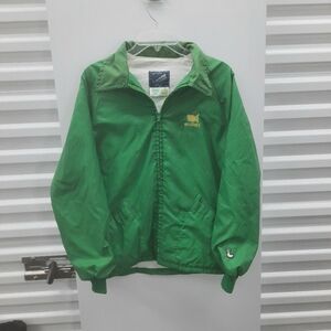 Vintage Augusta Masters Golf Green DucksterJacket Women Sz Medium Issues Read!